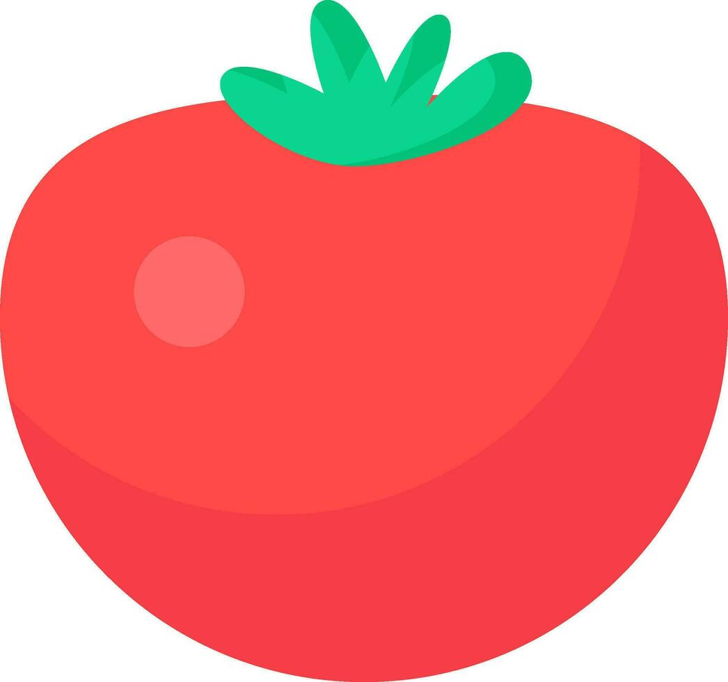 platt vegetabiliska röd färsk organisk tomat ikon vektor