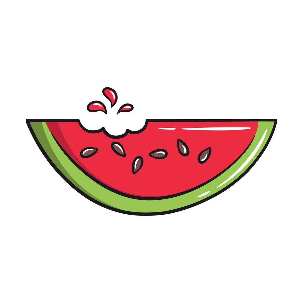 frisch und saftig Wassermelone Scheiben Vektor Illustration