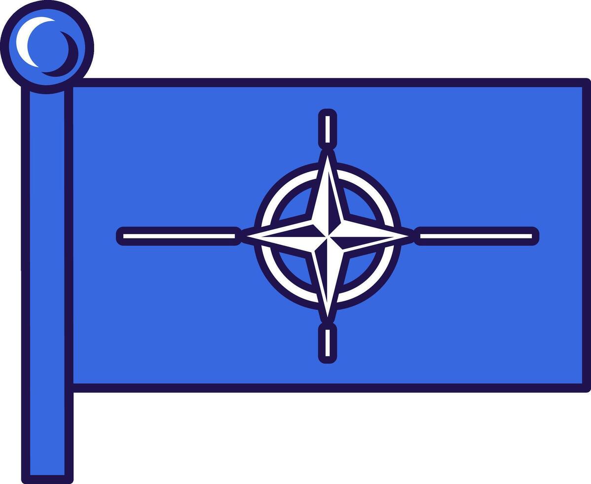 Norden atlantisch Vertrag Organisation Flagge Vektor