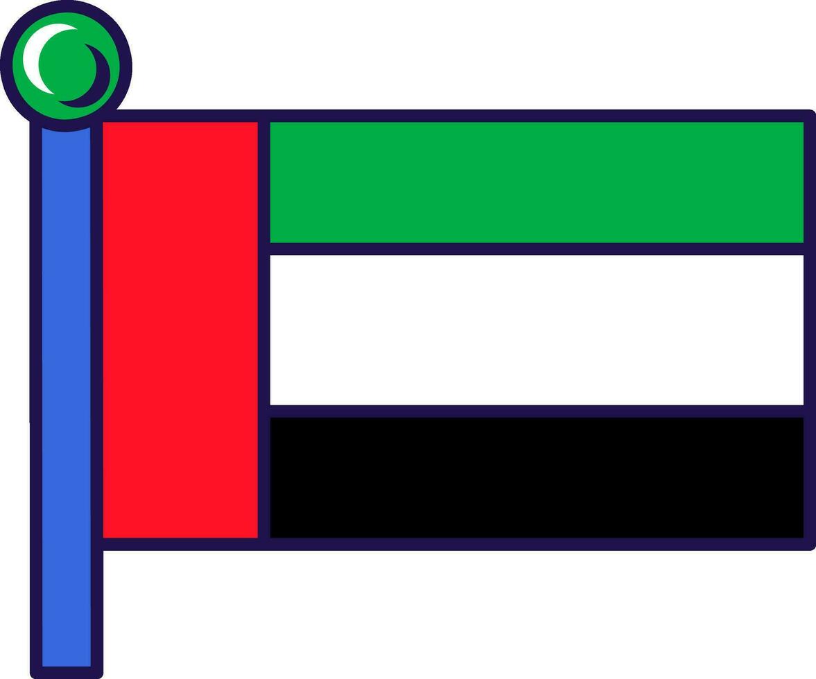 vereinigt arabisch Emirate National Flagge Symbol Vektor