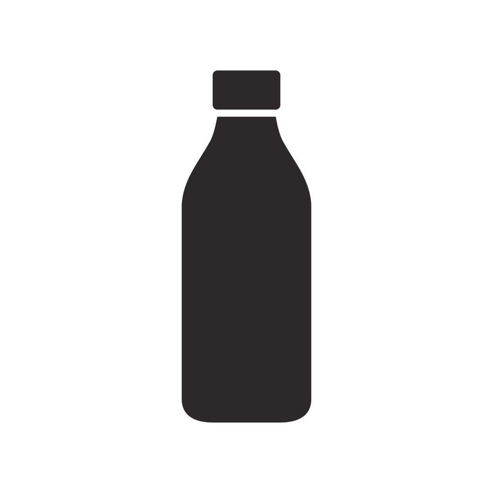 Flasche von Wasser Symbol. Alkohol trinken Symbol. eben Vektor Illustration