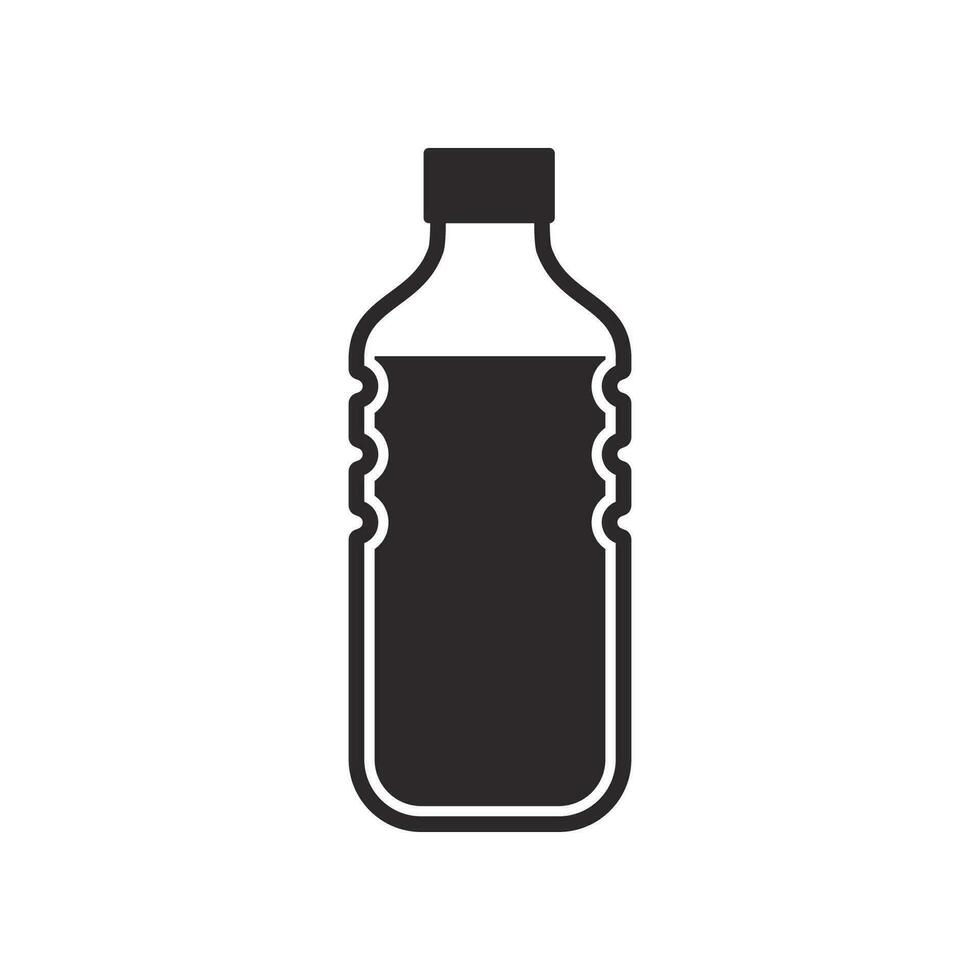 Flasche von Wasser Symbol. Alkohol trinken Symbol. eben Vektor Illustration