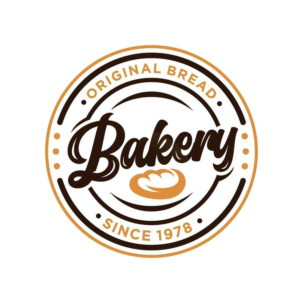 Vektor Jahrgang Bäckerei Logo Konzept