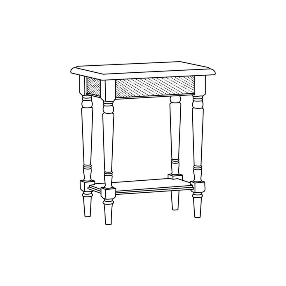 tabell ikon linje minimalistisk möbel logotyp, modern mall design, vektor ikon illustration