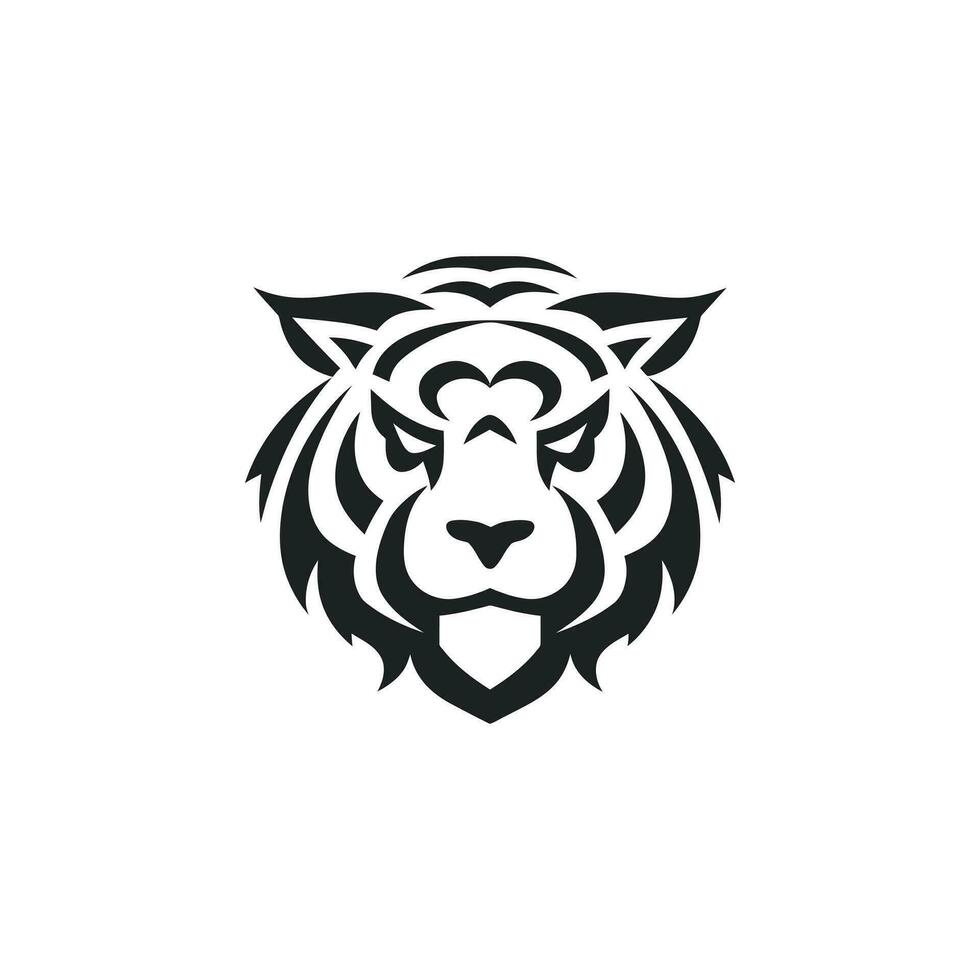 Tiger Logo Emblem Vorlage Maskottchen Symbol zum Geschäft oder Hemd Design. vektor