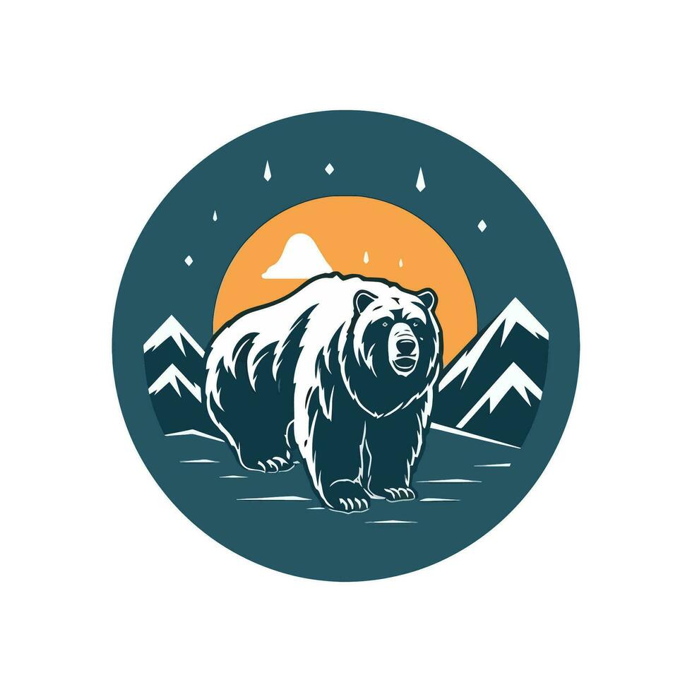 Tier Bär Logo Illustration Vektor Design Vorlage