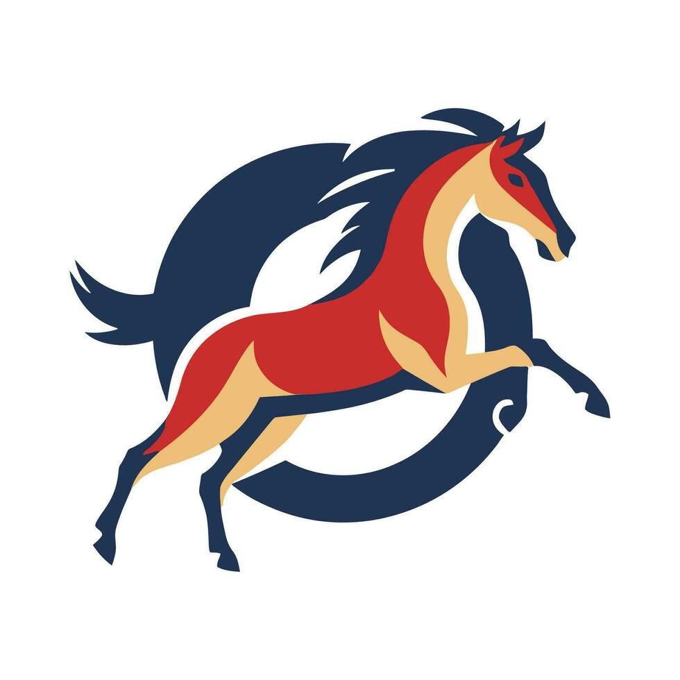 häst djur- logotyp illustration vektor design mall
