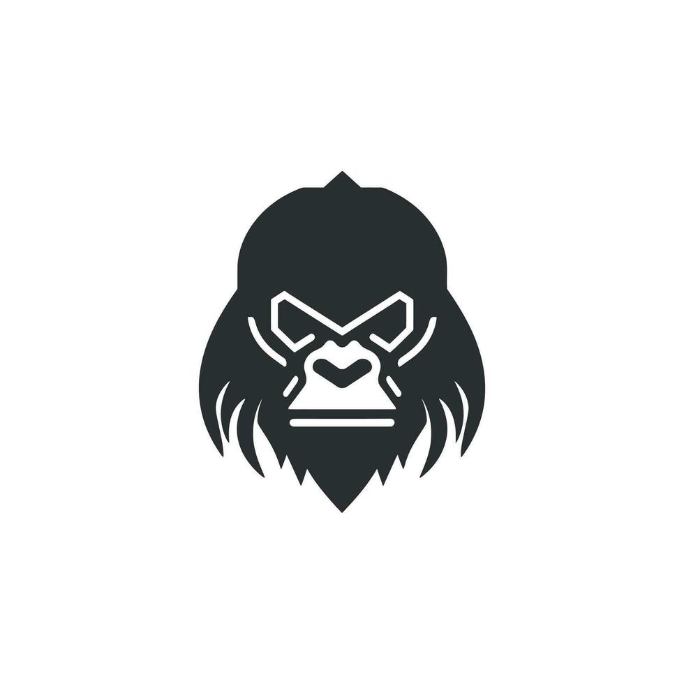 gorilla maskot vektor logotyp illustration