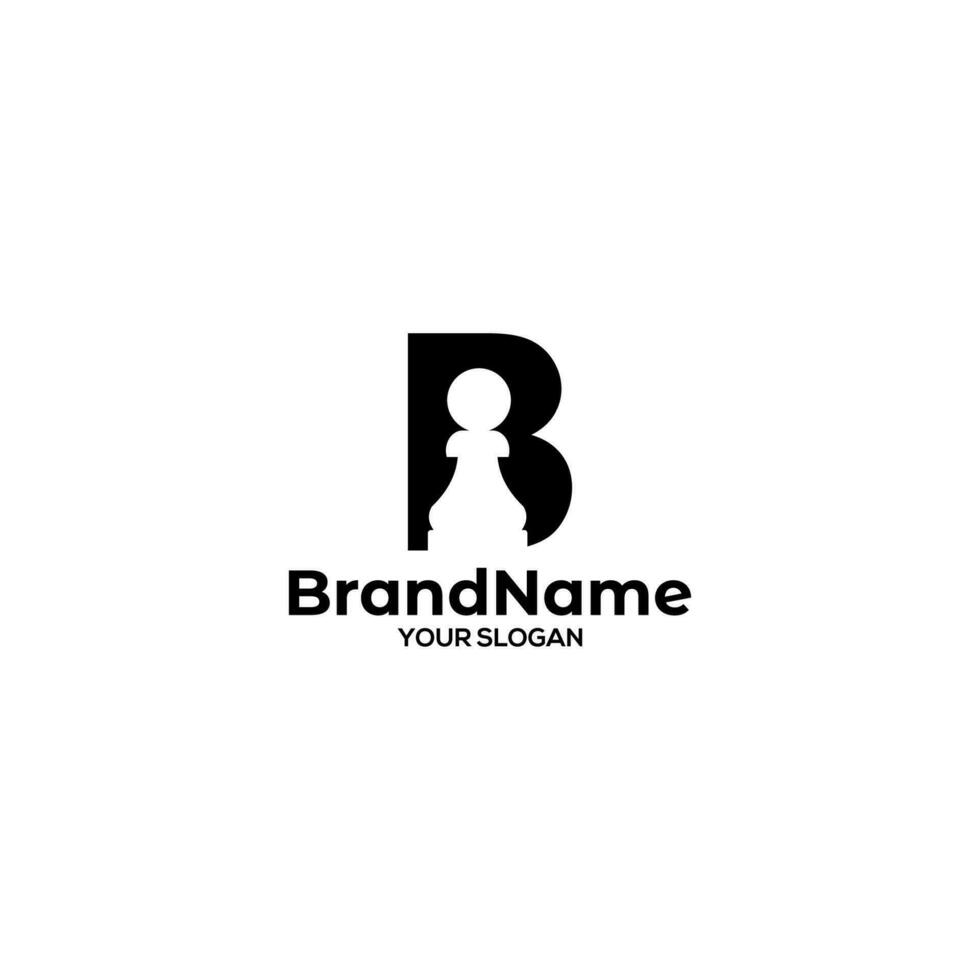 b Pfand Schach Logo Design Vektor