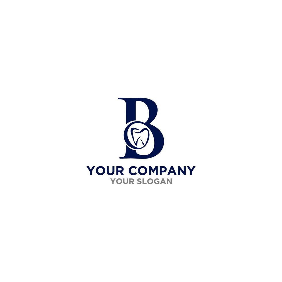 b dental logotyp design vektor