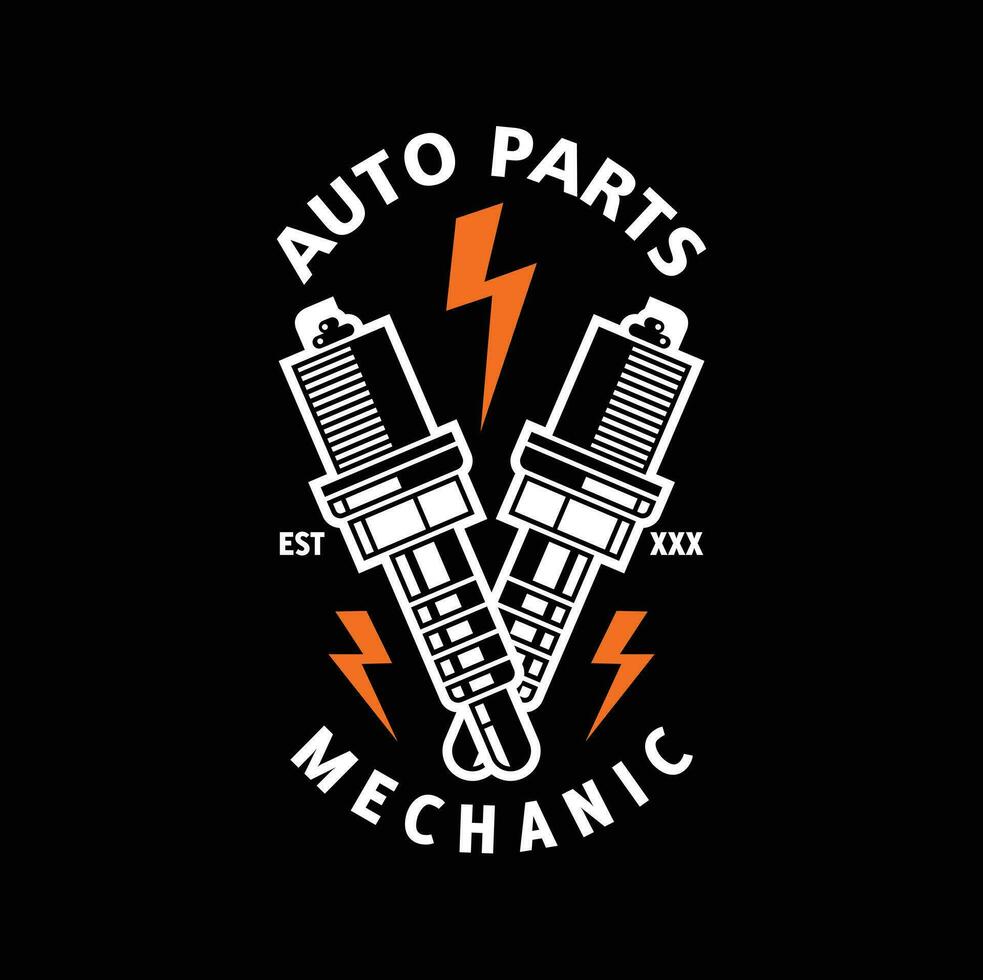 Auto Logo, Garage, Service, Teile. Auto Teile Auto Reparatur Logo Illustration Vektor