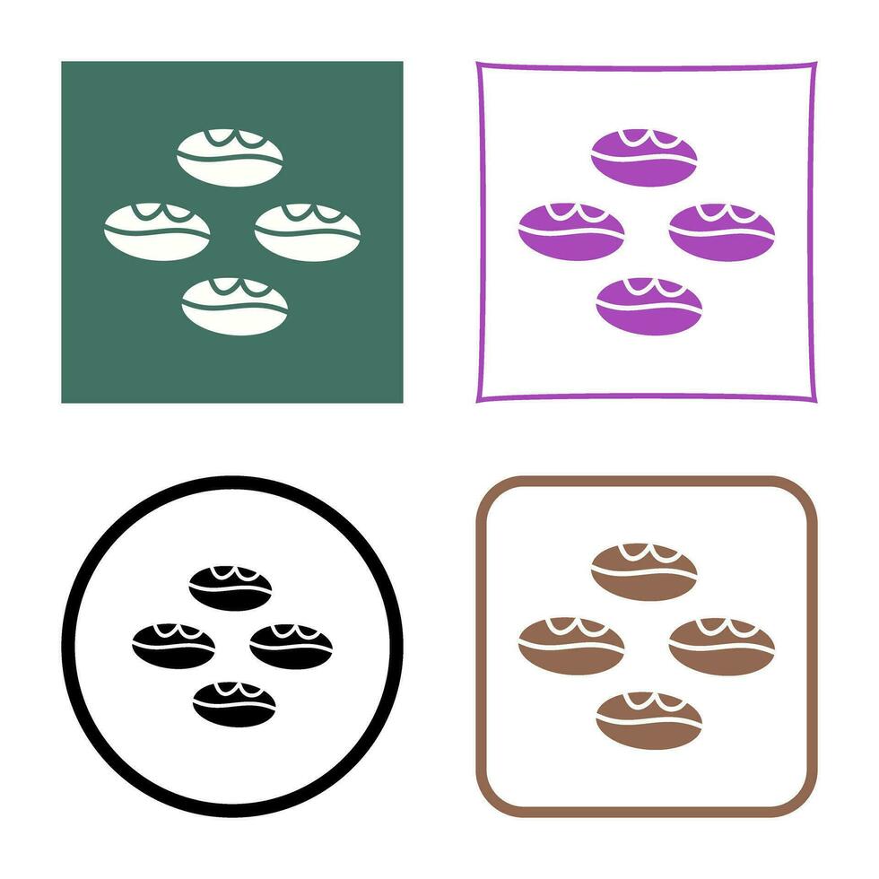 Vektorsymbol für Kaffeebohnen vektor