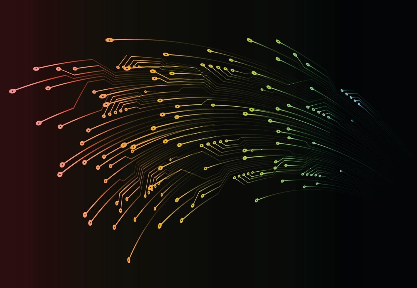 Cyber Circuit Future Technology Konzept Hintergrund vektor