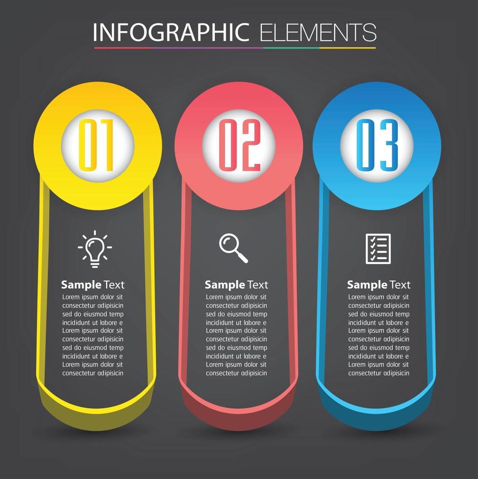 moderne Textfeldvorlage Banner Infografiken vektor