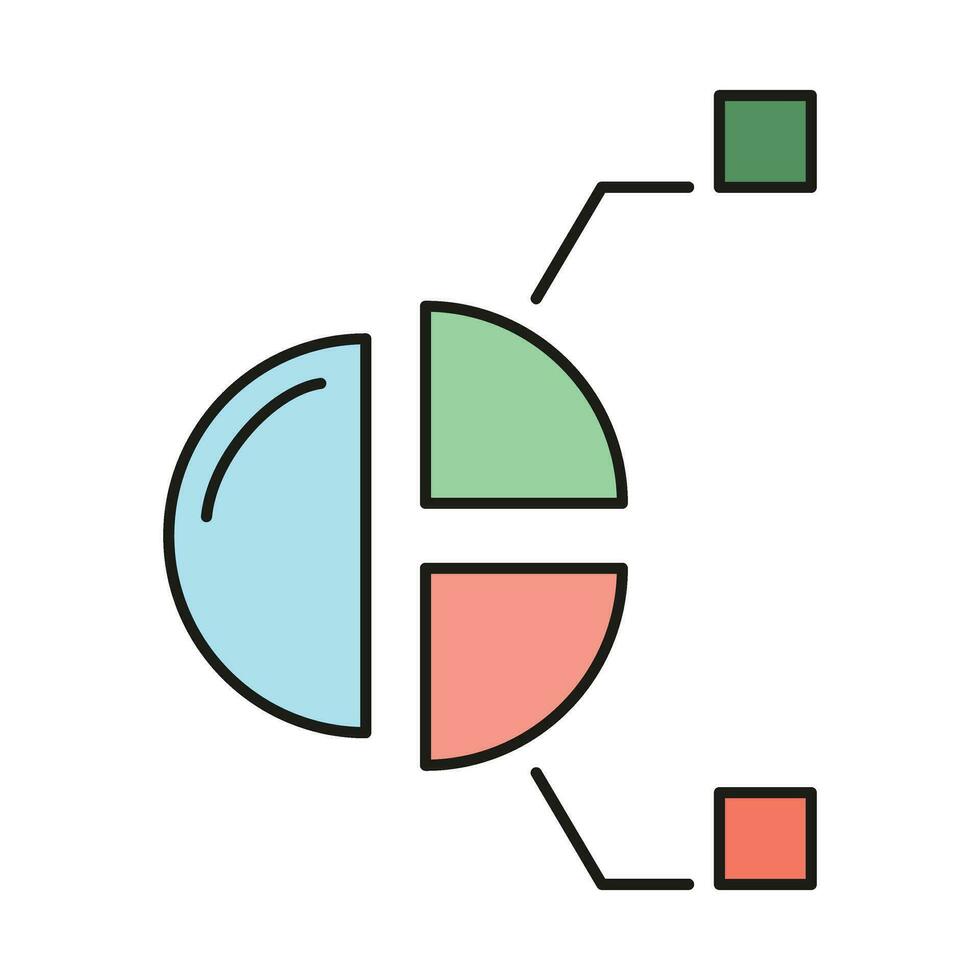 information diagram begrepp, uppkopplad databas dator teknologi ikon, info översikt platt vektor illustration, isolerat på vit.