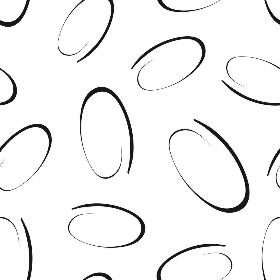 hand dragen cirklar ram låda sömlös mönster bakgrund. företag platt vektor illustration. cirklar tecken symbol mönster.