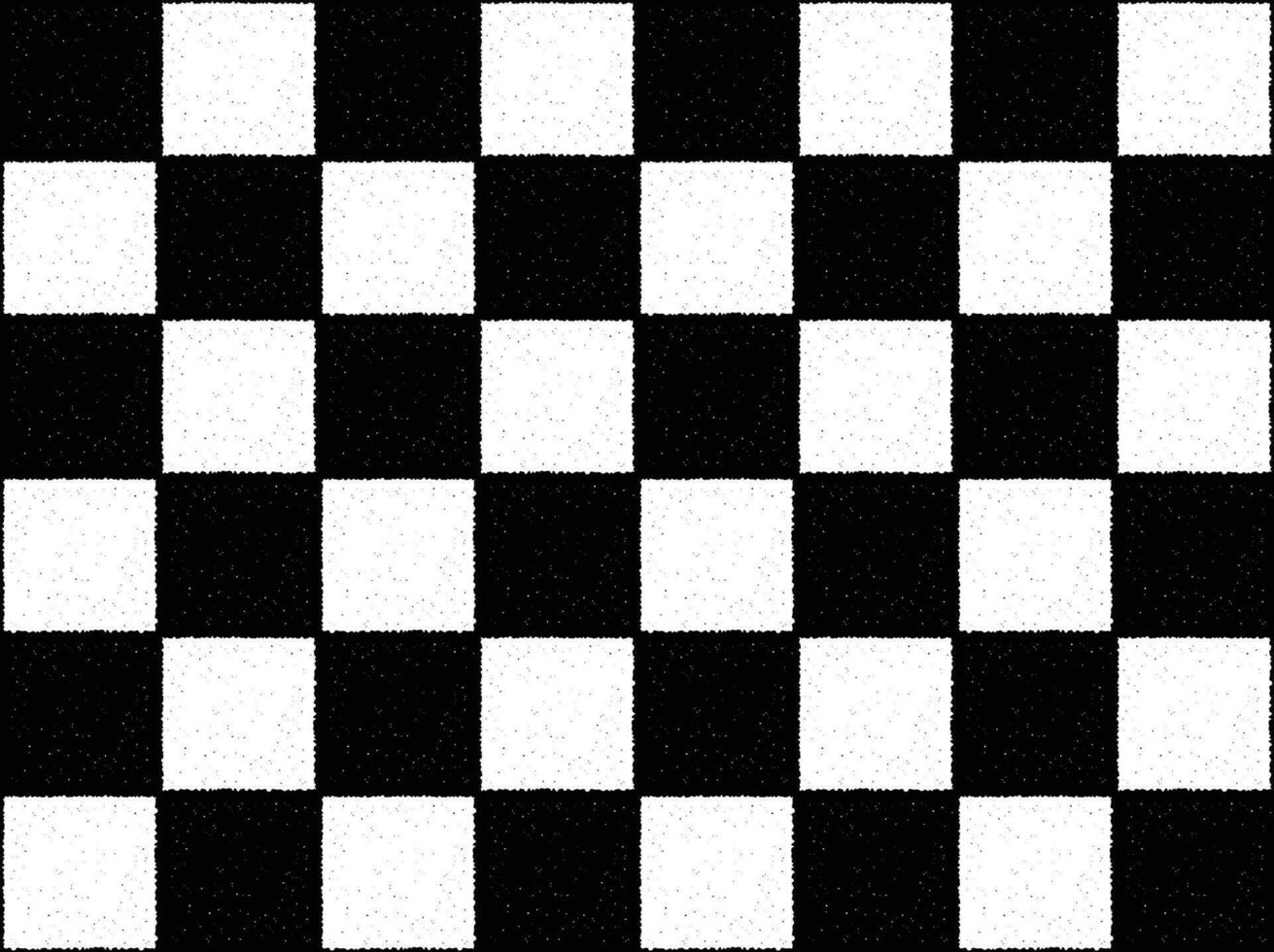 rutig mönster. schack kvadrater repeterbar textur. sömlös bakgrund. svart och vit grunge illustration vektor