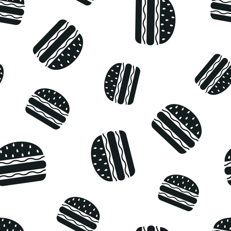 burger snabb mat sömlös mönster bakgrund. företag begrepp vektor illustration. hamburgare symbol mönster.