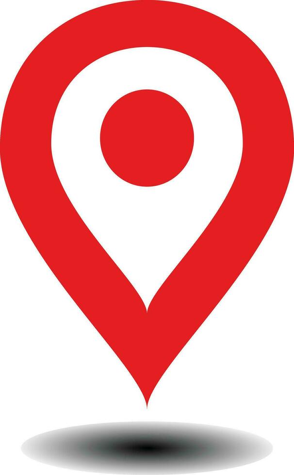 röd Karta stift ikon på vit bakgrund. vektor illustration. plats stift ikon på enkel Kartor eller gps i platt vektor formatera. eps 10