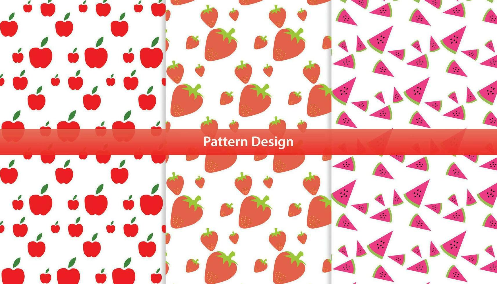 frukt sömlös mönster design uppsättning proffs vektor .