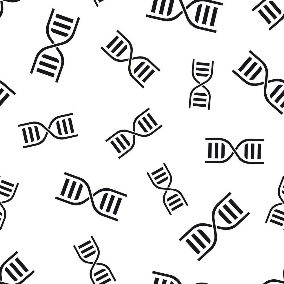 DNA nahtlos Muster Hintergrund. Geschäft eben Vektor Illustration. Medizin Molekül Zeichen Symbol Muster.