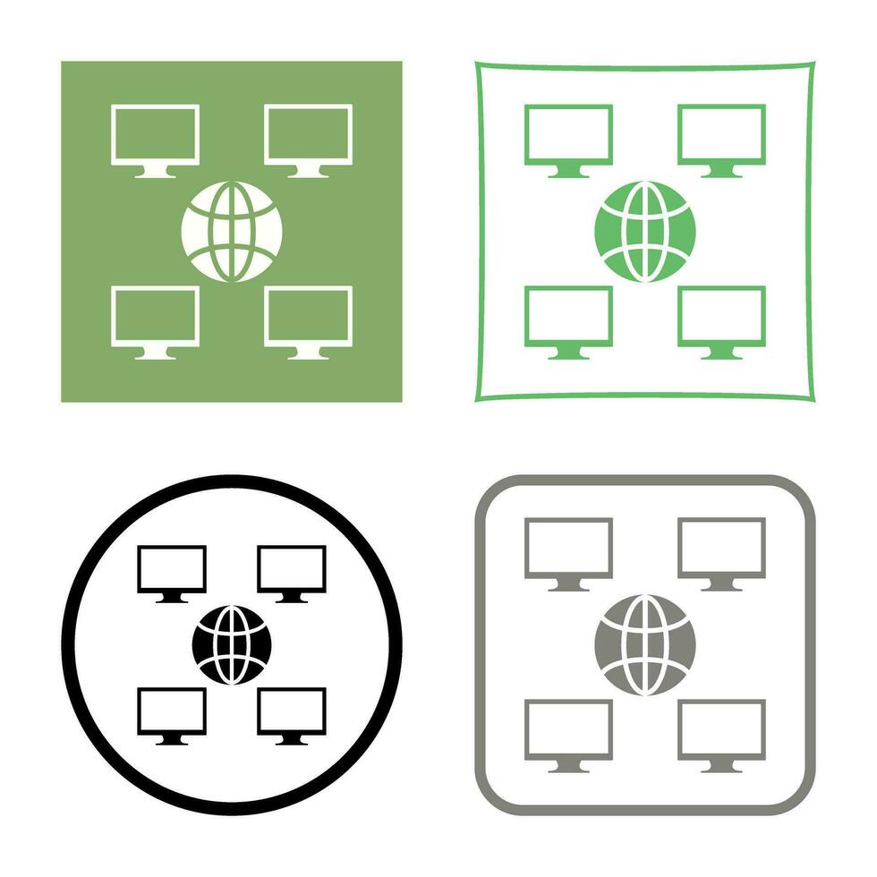 einzigartiges Vektorsymbol für das Unternehmensnetzwerk vektor