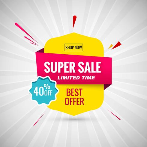 Super Sale Banner Design. Vektor-illustration vektor