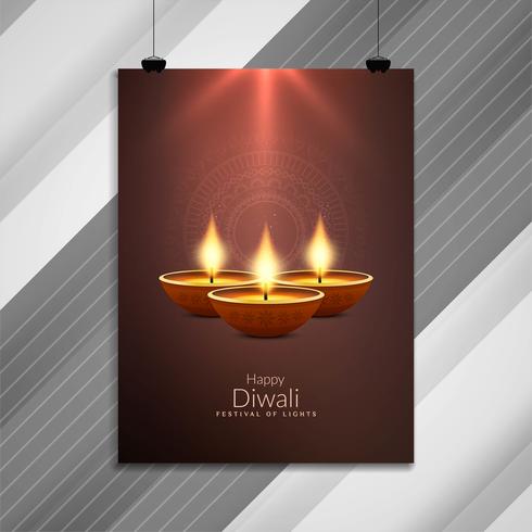 Abstrakt vacker Glad Diwali broschyrdesign vektor