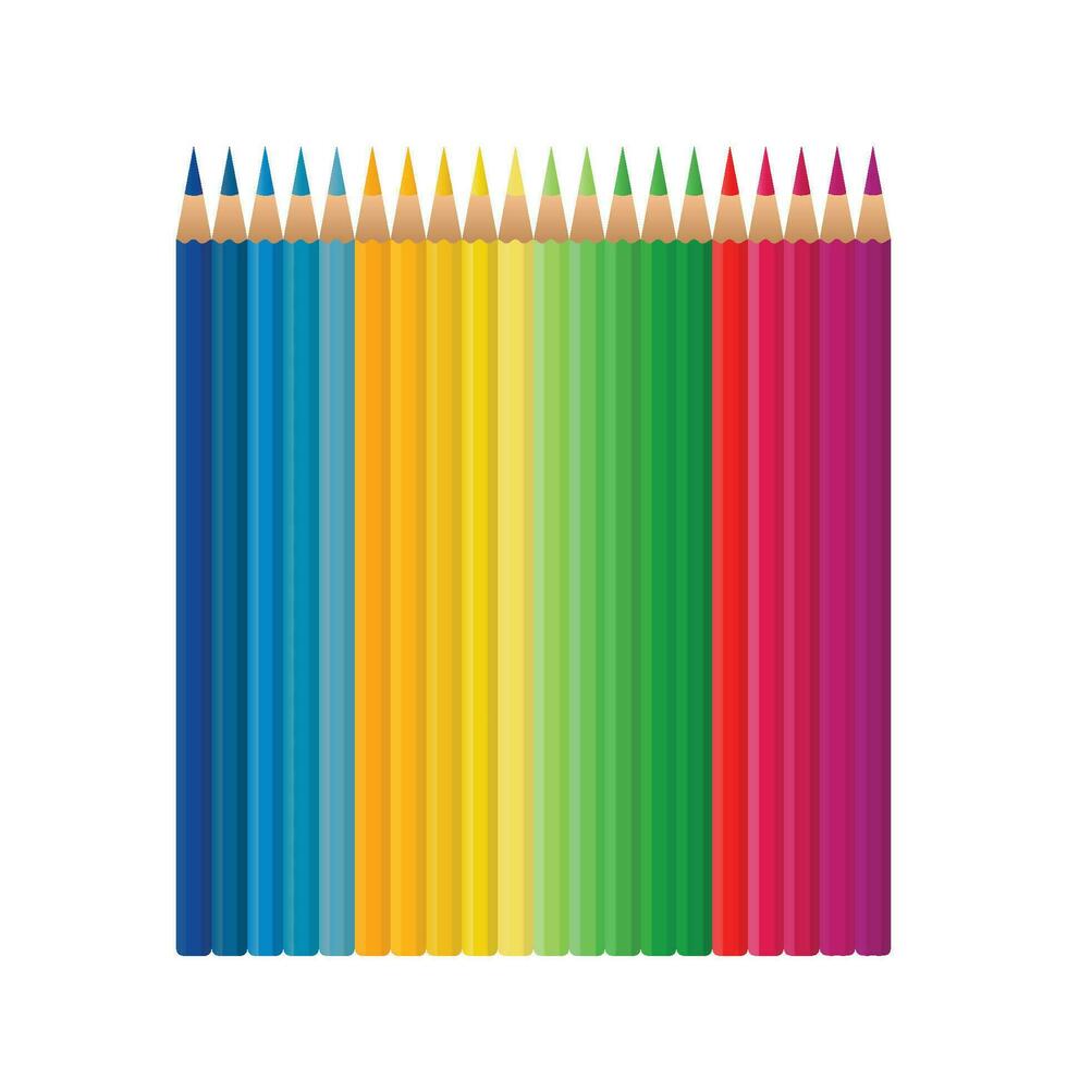 einstellen von Farbe Bleistifte Prämie Vektor Illustration