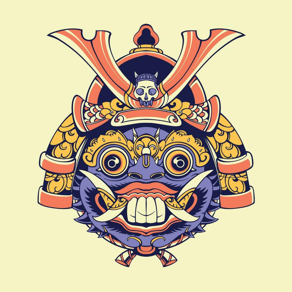 Samurai balinesisch Kombination Vektor Kunst