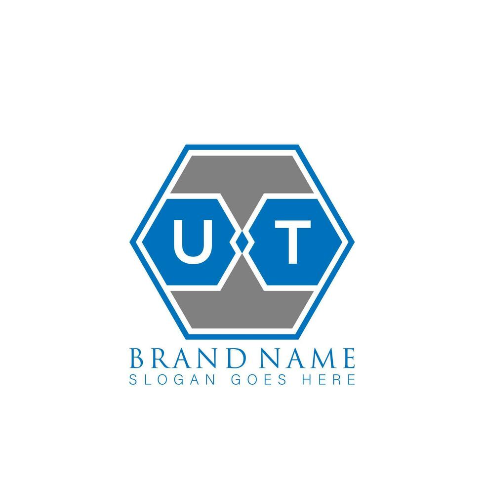 ut kreativ minimalistisk brev logotyp. ut unik modern platt abstrakt vektor brev logotyp design.