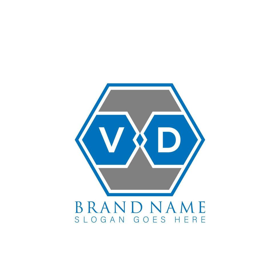 vd kreativ minimalistisch Brief Logo. vd einzigartig modern eben abstrakt Vektor Brief Logo Design.