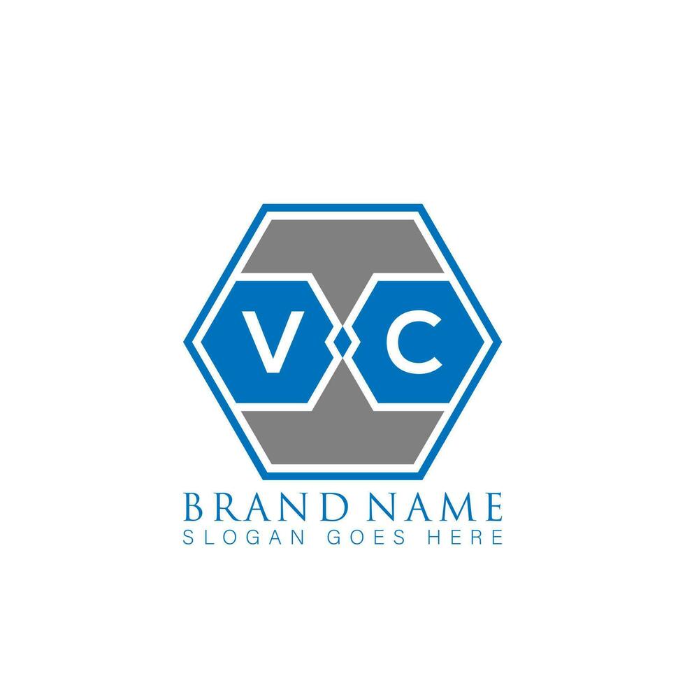 vc kreativ minimalistisk brev logotyp. vc unik modern platt abstrakt vektor brev logotyp design.