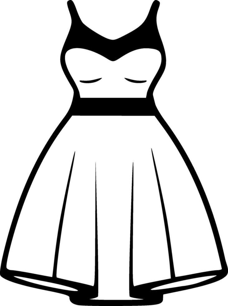 Kleid schwarz Umrisse transparent Vektor Illustration