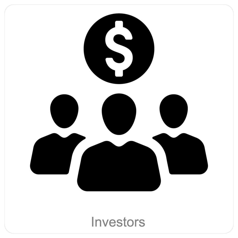 Investoren und Zusammenarbeit Symbol Konzept vektor