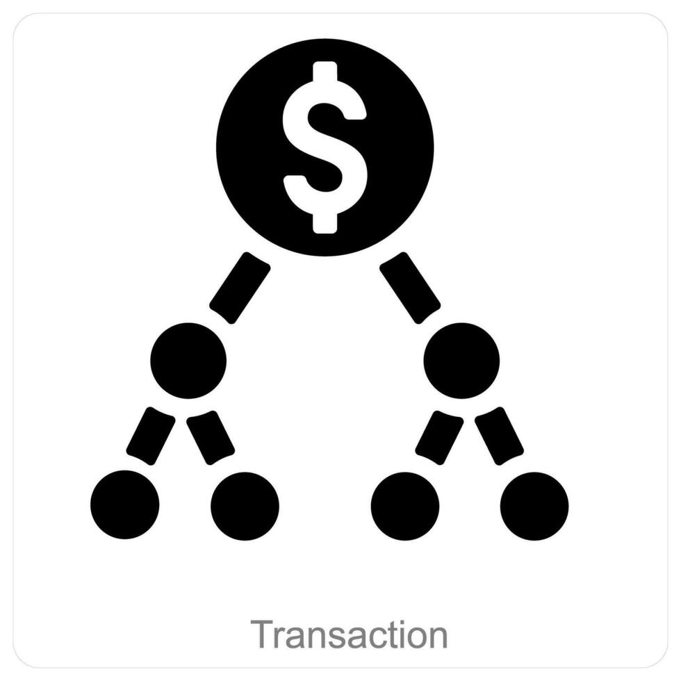 transaktion och finansiera ikon begrepp vektor