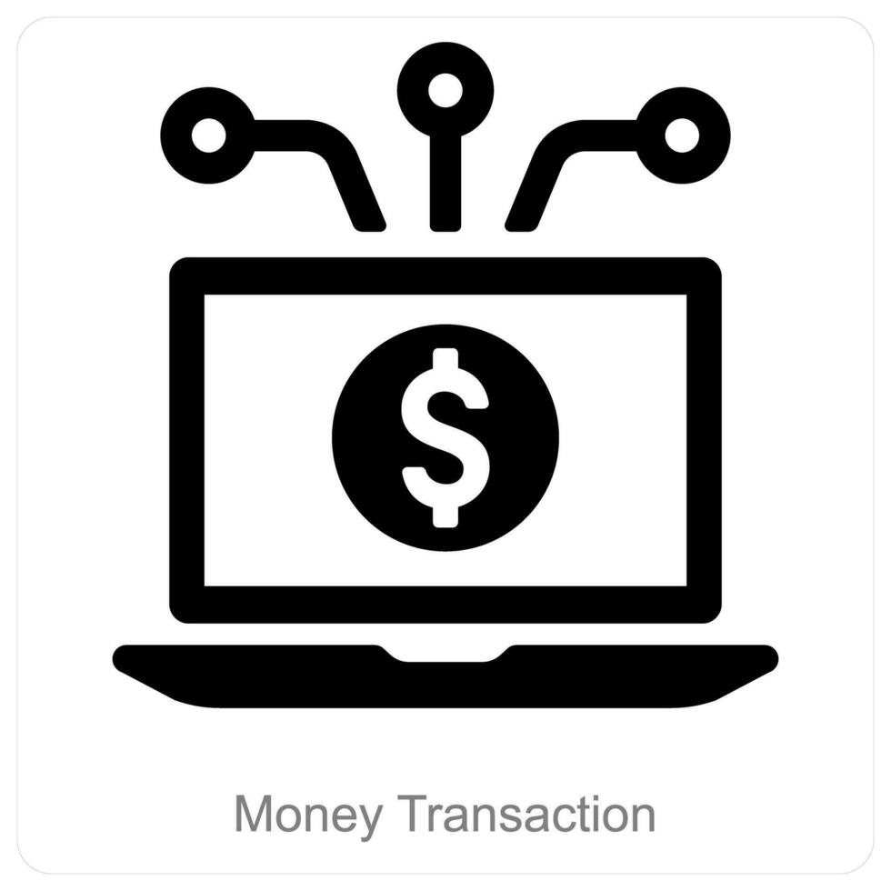 Geld Transaktion und Finanzen Symbol Konzept vektor