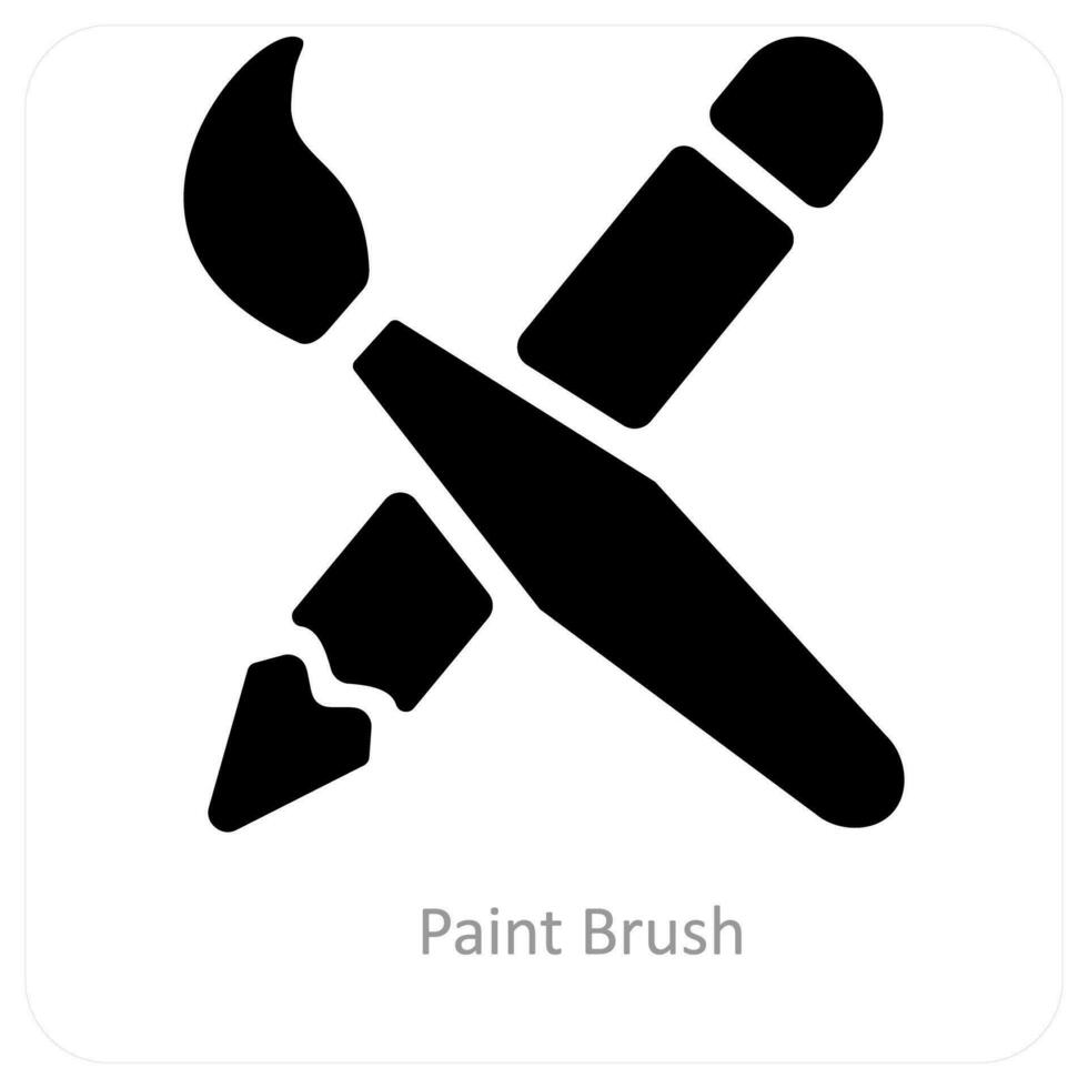 måla borsta och verktyg ikon begrepp vektor