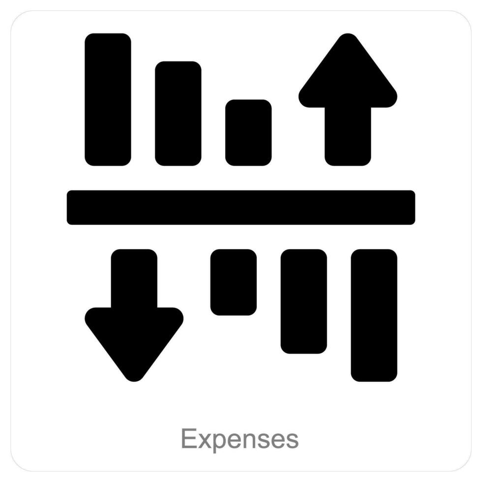 Kosten und Bar Diagramm Symbol Konzept vektor