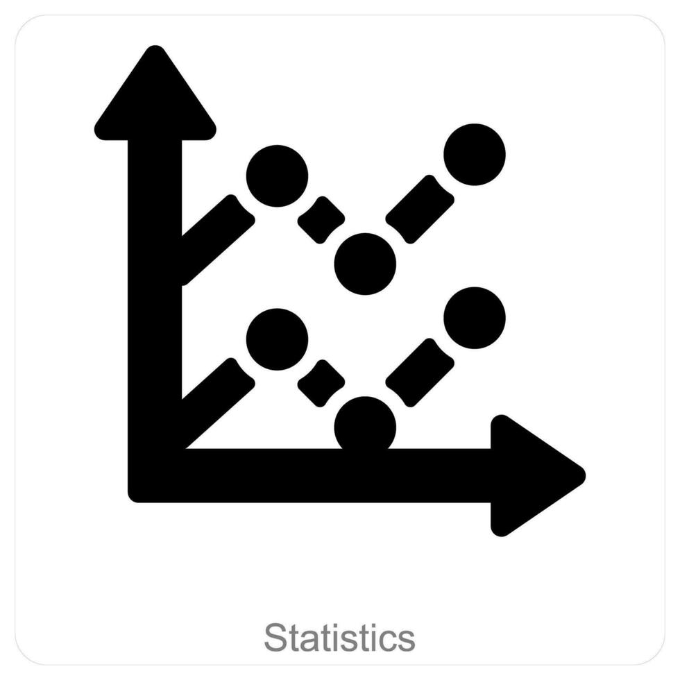 Statistiken und Diagramm Symbol Konzept vektor