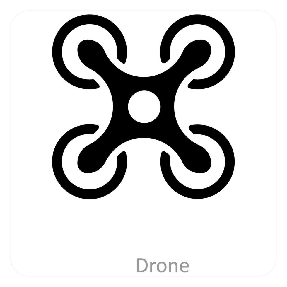 Drönare och teknologi ikon begrepp vektor