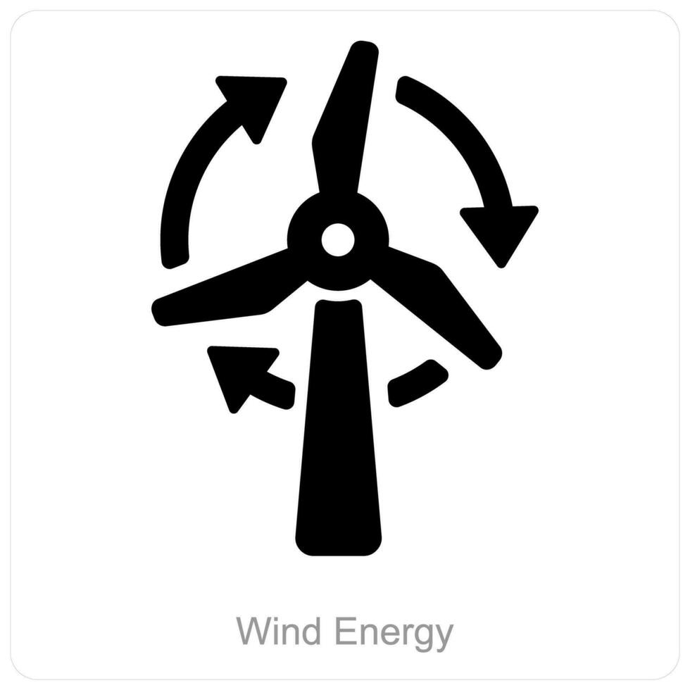 Wind Energie und Recycling Symbol Konzept vektor