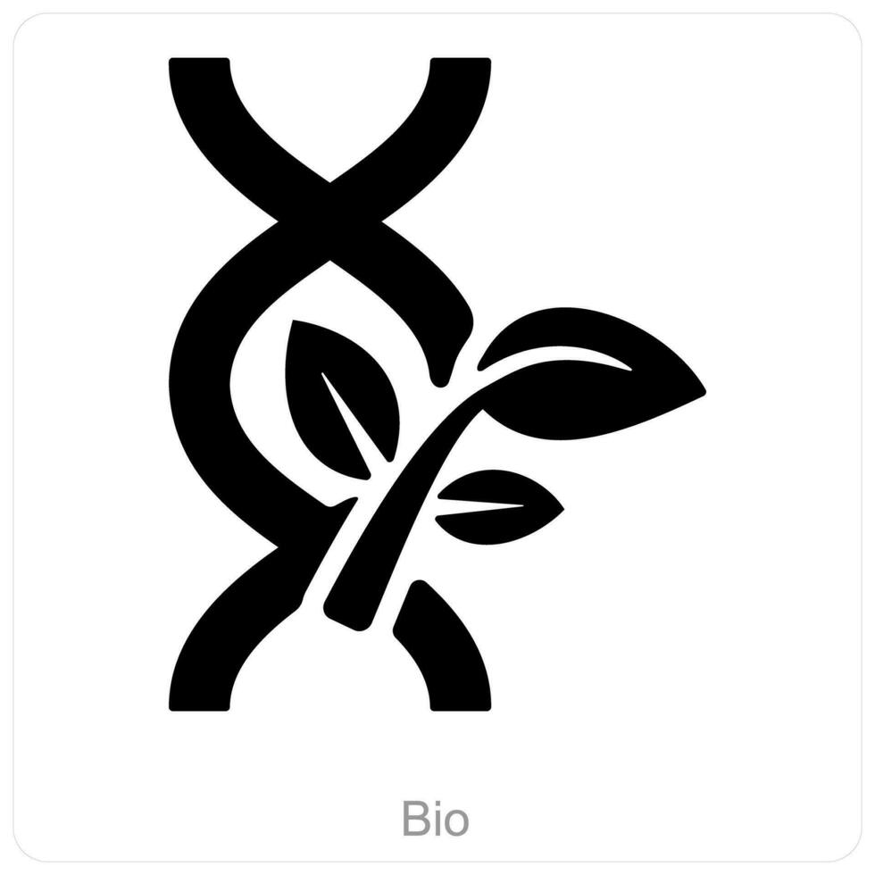 bio och genetisk ikon begrepp vektor