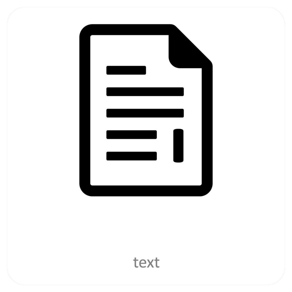 text och dokumentera ikon begrepp vektor