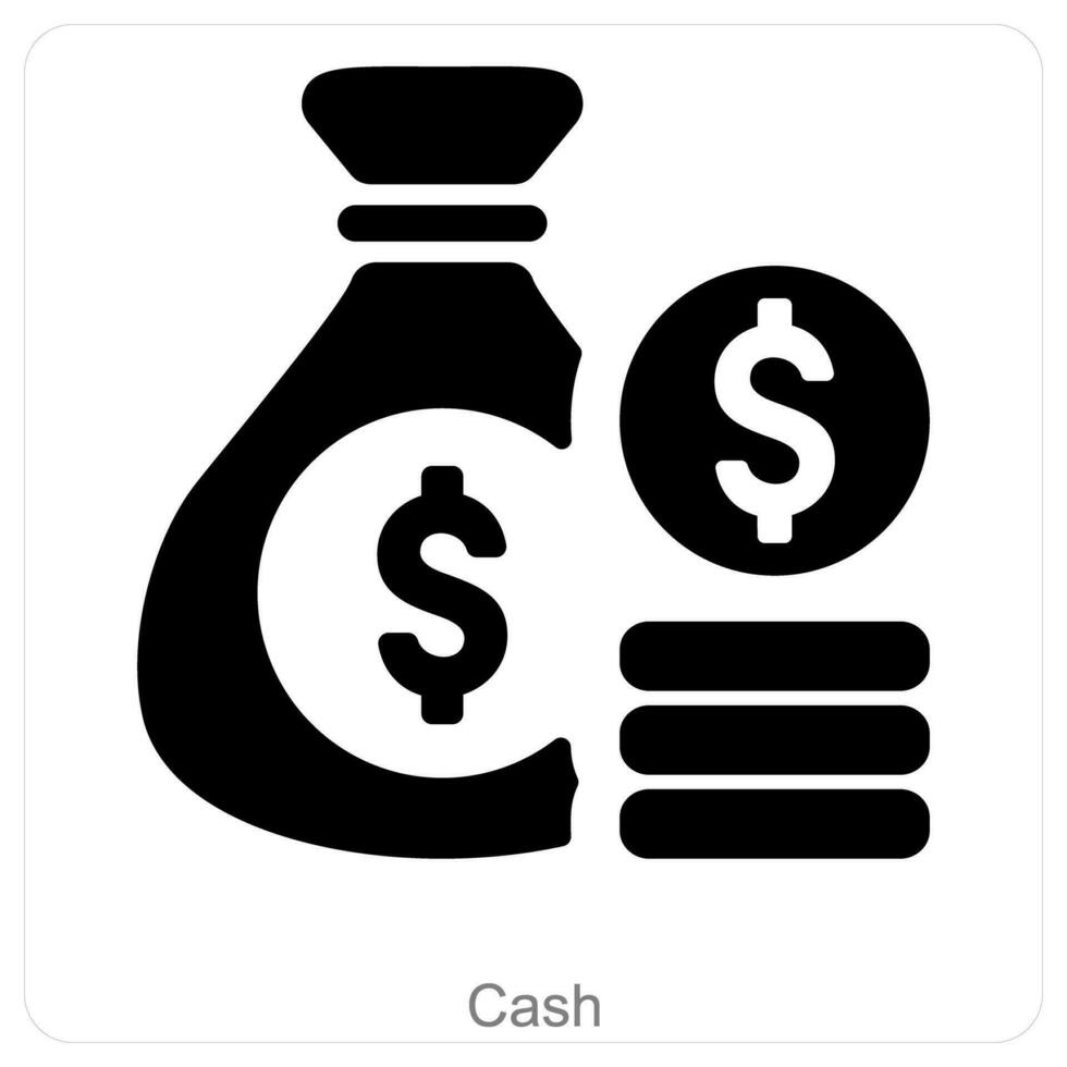 kontanter och pengar ikon begrepp vektor