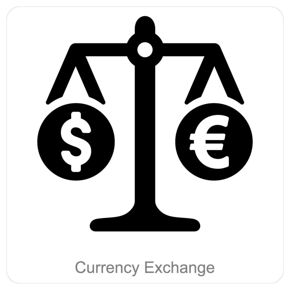 Währung Austausch und Umwandlung Symbol Konzept vektor
