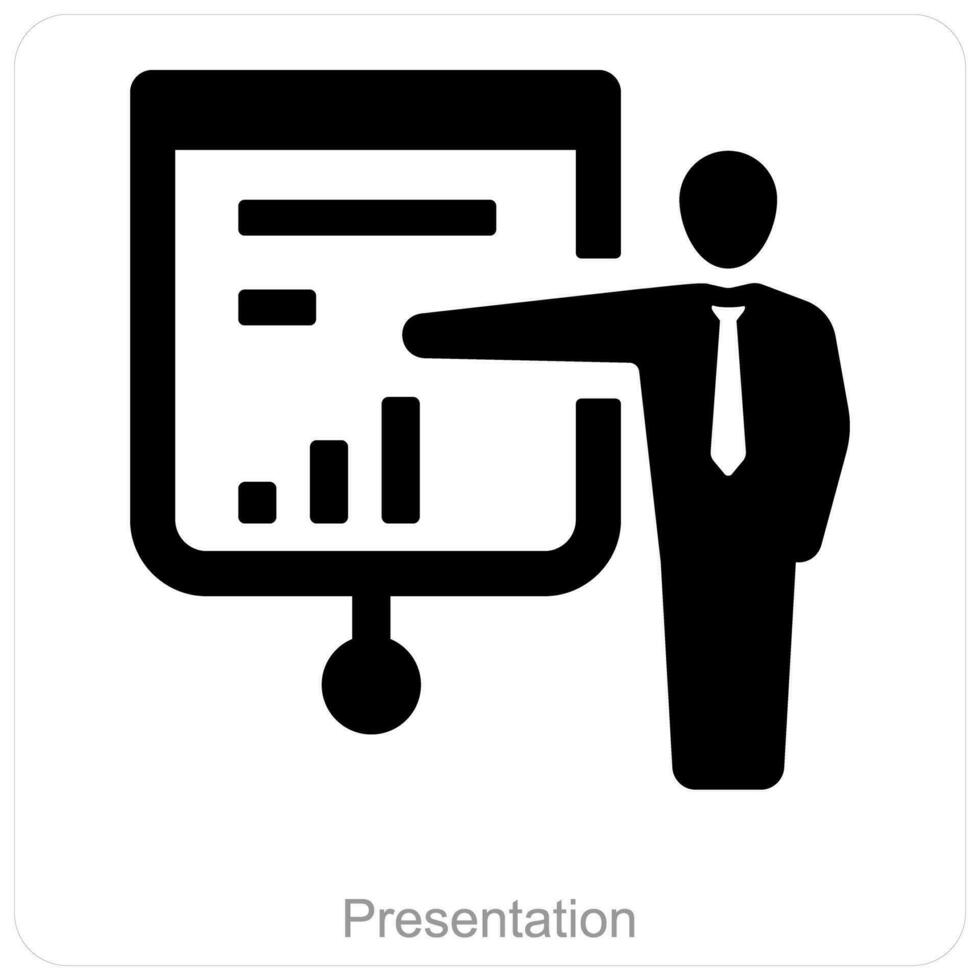 presentation och möte ikon begrepp vektor