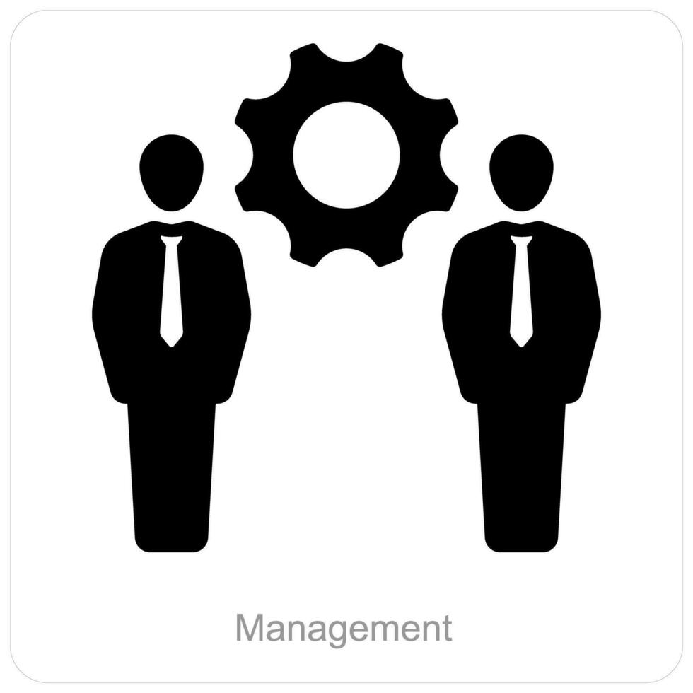 förvaltning och företag ikon begrepp vektor