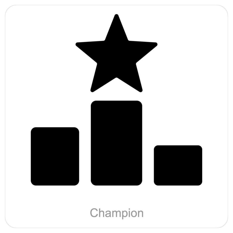 Champion und Gewinner Symbol Konzept vektor