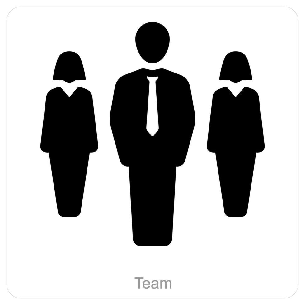 Mannschaft und Gruppe Symbol Konzept vektor